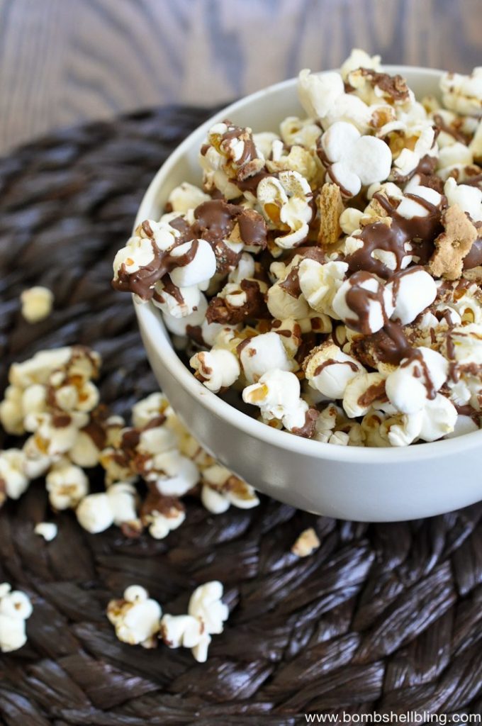 This super simple s’mores popcorn recipe is sure to be a hit at your summer barbecue or party! Quick and easy to make, but certain to impress and delight!