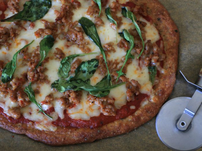 A delicious “Faux Carb” pizza crust. If you have been searching for the Holy Grail of low carb pizzas, this is it. A banting recipe.