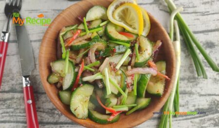 Healthy Cucumber Kimchi Salad recipe. A traditional Korean fermented vegetable side dish and is always served with meals as a side dish.
