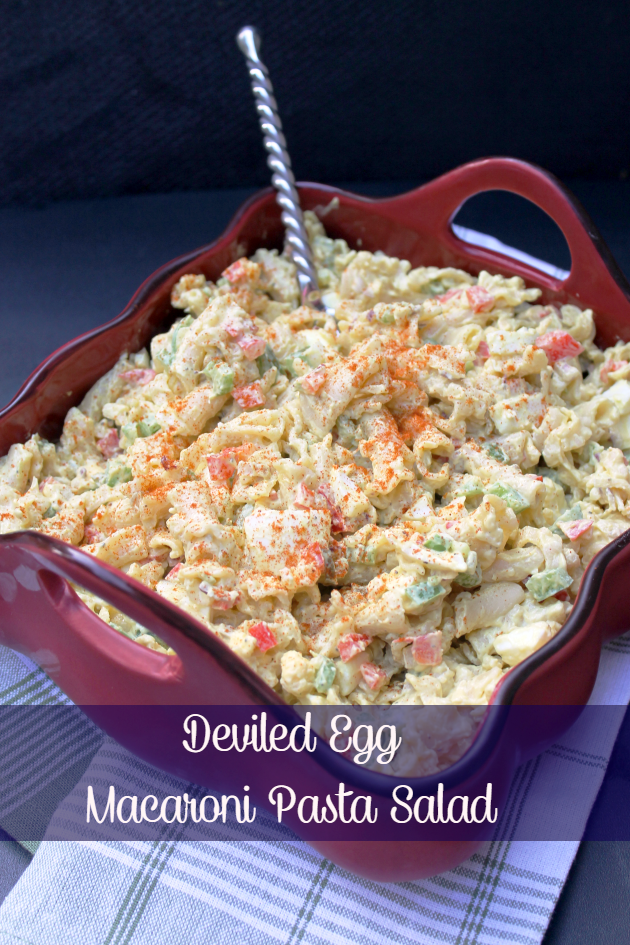 Deviled egg macaroni pasta salad recipe