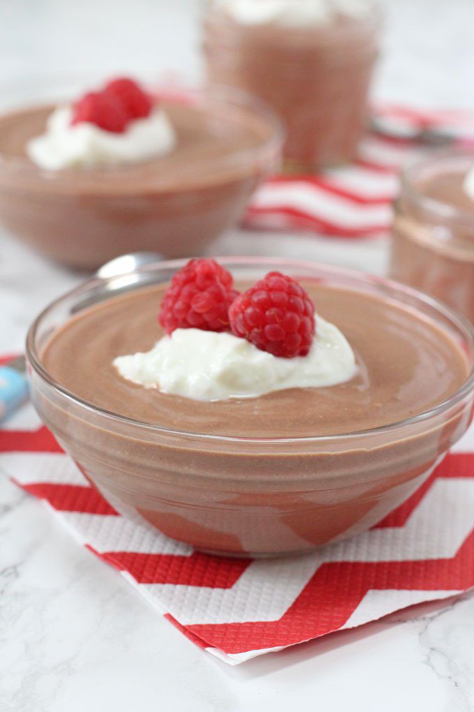 A delicious, light and healthier Chocolate Mousse recipe made with Greek yogurt. Great for kids, this makes a really simple but very tasty summer dessert!