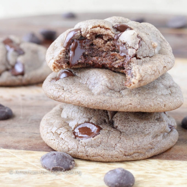 These Soft Nutella Chocolate Chip Cookies are subtly chocolaty with a hint of hazelnut. Perfectly soft and chewy with bittersweet chocolate scattered throughout.