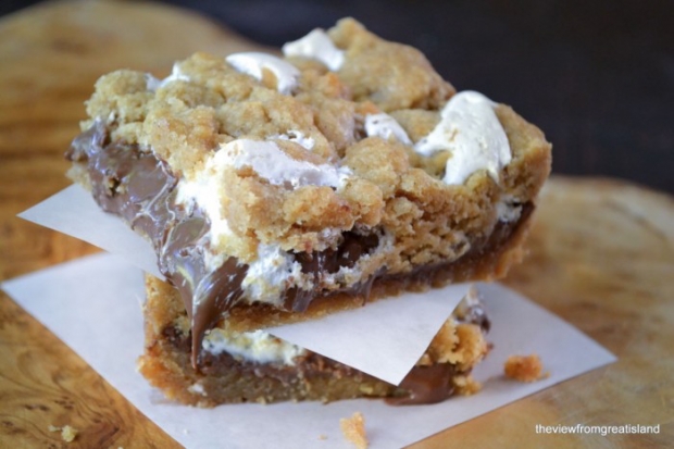 Nutella s'mores bars