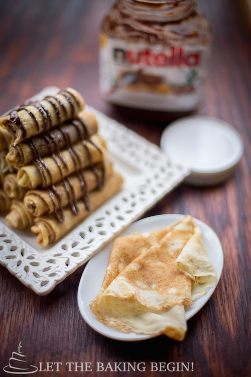This Nutella Crepe Recipe an Easy Crepe Recipe with a rich chocolate hazelnut spread. Great recipe for how to make Crepes, with step by step instructions.