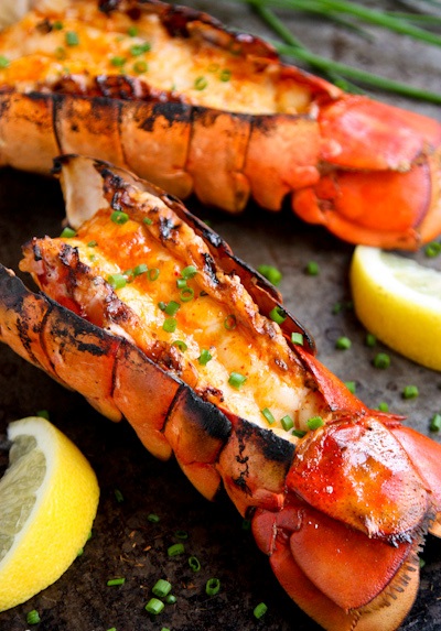 Grilled Sriracha Butter Lobster