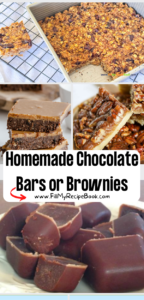 Homemade Chocolate Bars or Brownies recipe ideas to create. Easy shortbread or biscuit and date bases, with nuts and coconut oil fat bombs.