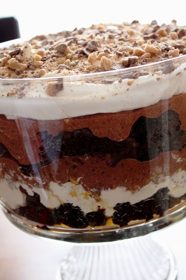 Chocolate brownie trifle