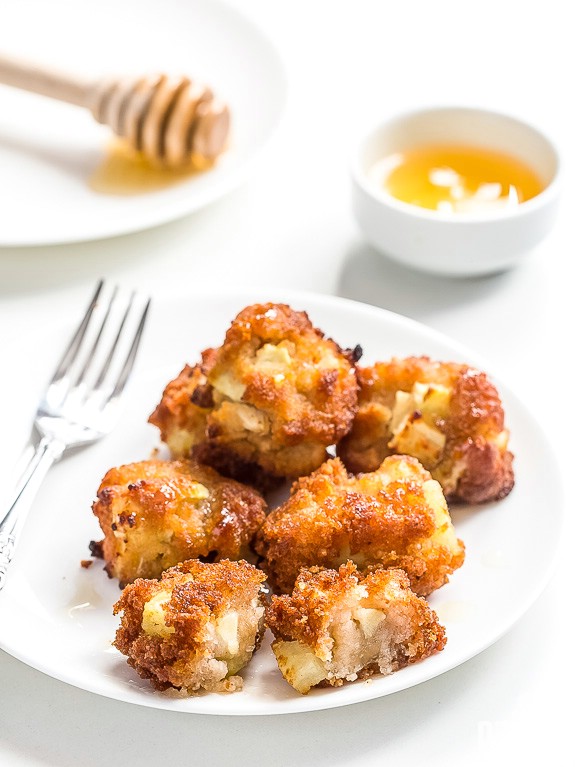 These Healthy Oven Baked Apple Fritters are Paleo because we’ve ditched the wheat flour and traded it for arrowroot and coconut flour.