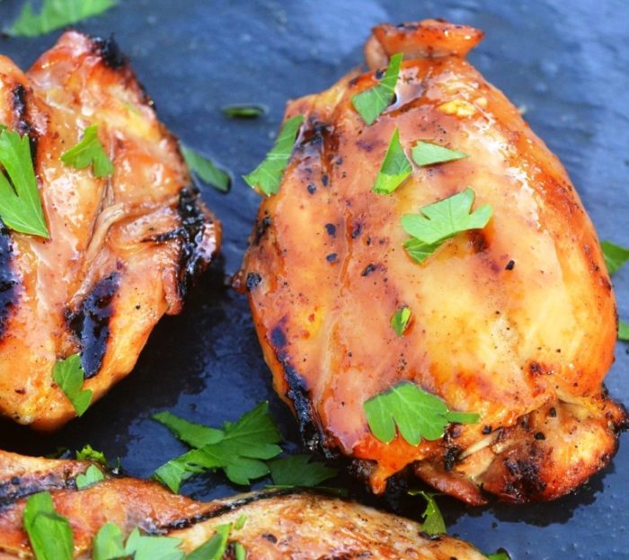 Honey sriracha grilled chicken