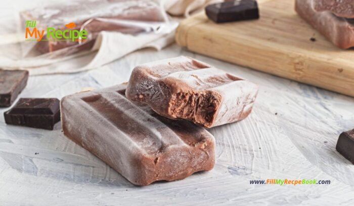 Healthy Chocolate Fudgsicles Recipe that is gluten free and vegan friendly. Easy homemade cold treat, made with coconut milk, coffee.