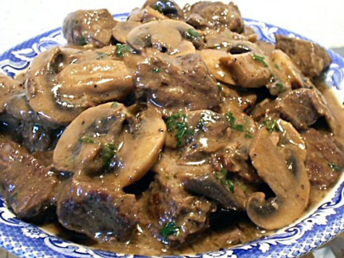 Beef stroganoff