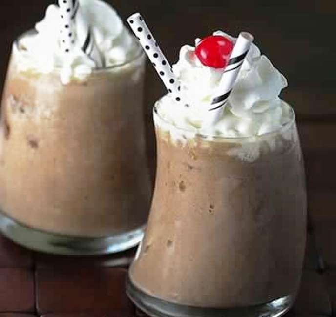 Peanut butter chocolate milk shake