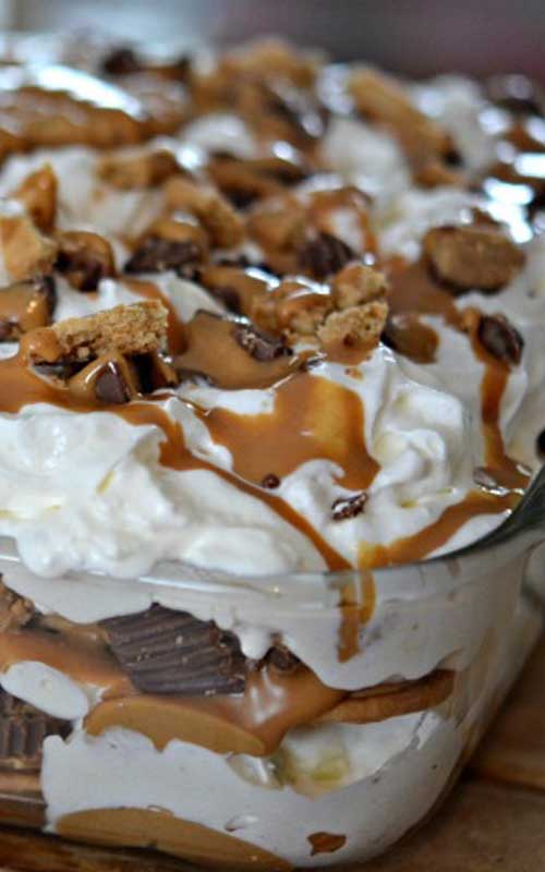 peanut butter cookie lasagna