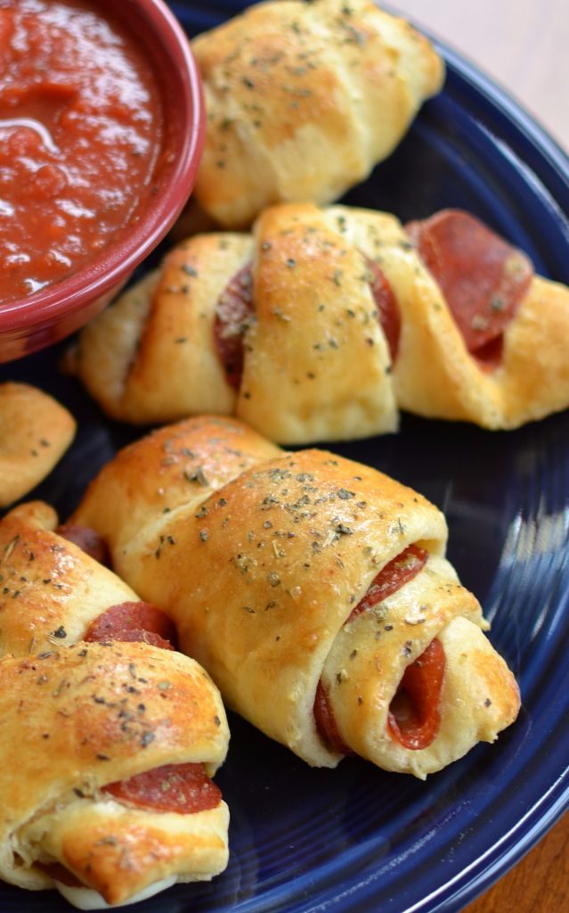 These super easy Pepperoni Crescent Rolls take just minutes to prep and cook using prepared refrigerated crescent roll dough. They are super kid friendly and approved.