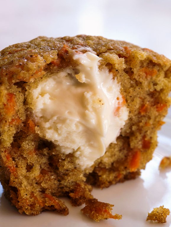 Inside-out carrot cake muffins recipe