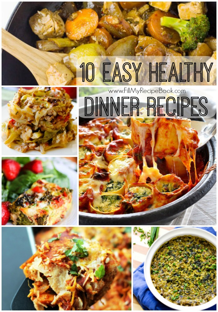 10 Easy Healthy Dinner Recipes - Fill My Recipe Book