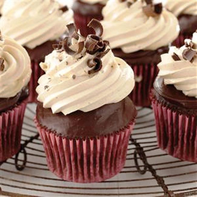 Chocolate ganache peanut butter cupcakes