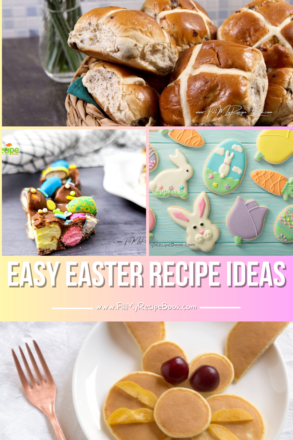 A collection of easy Easter recipe ideas featuring simple meals, quick snacks, and fuss-free treats for a relaxed Easter celebration.