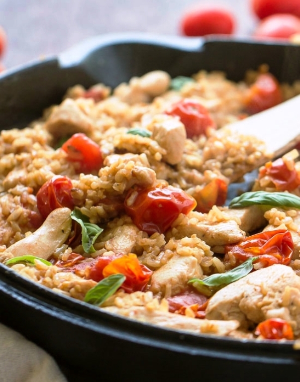 One pot caprese chicken and rice