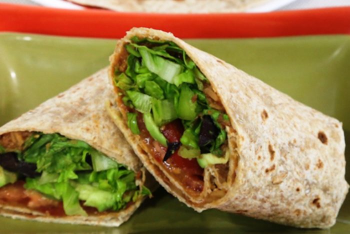 Cool refried bean wraps