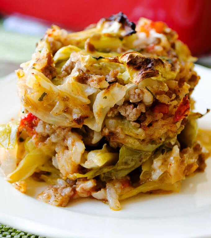 Unstuffed cabbage casserole