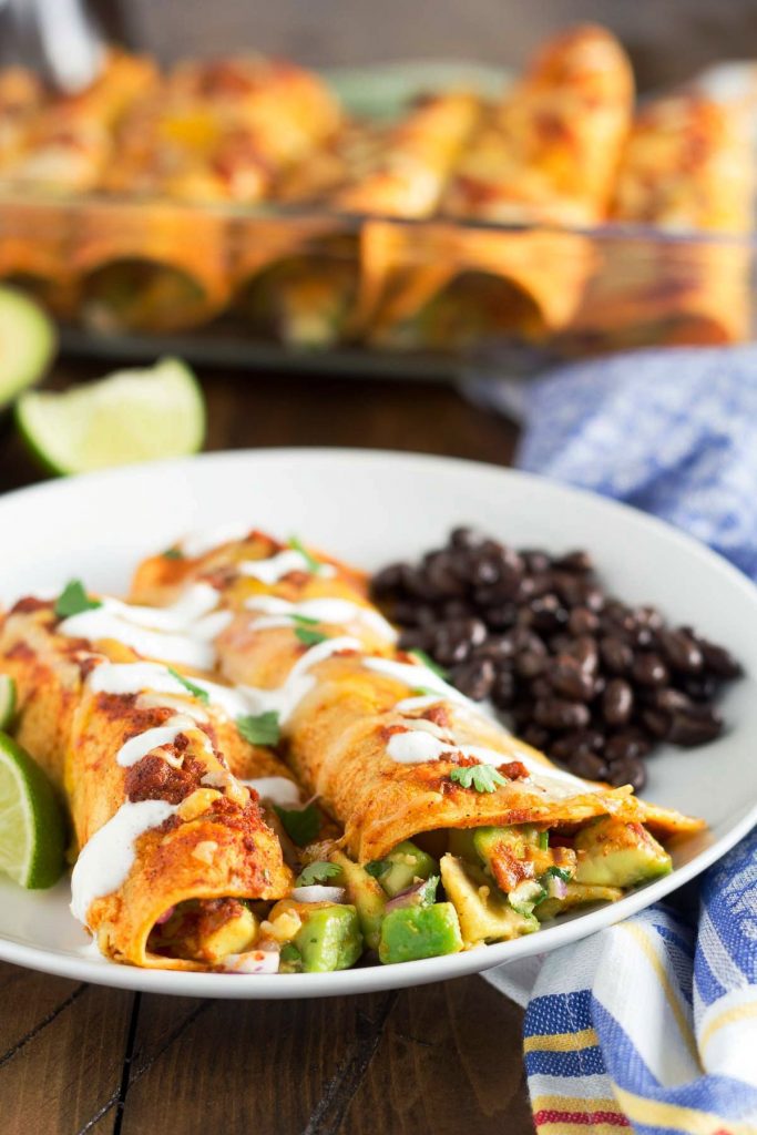 Avocado enchiladas