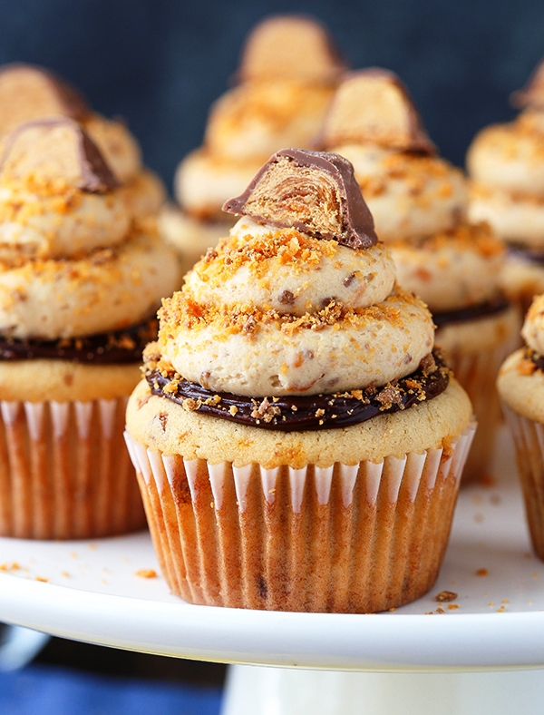 Butterfinger cupcakes