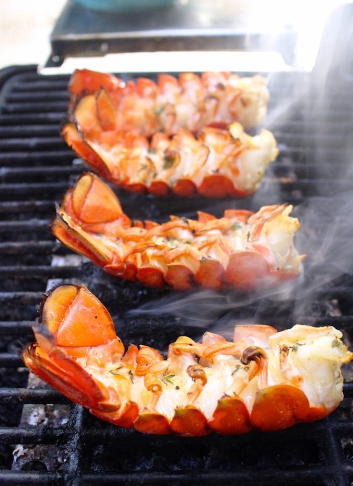 Lemon butter. Lobster tails