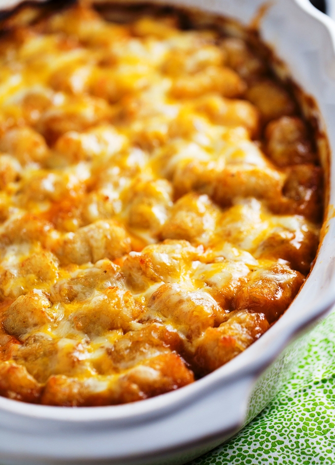 Mexican tater tot casserole