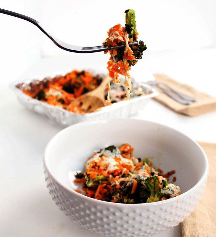 Pesto broccoli sweet potatoe casserole