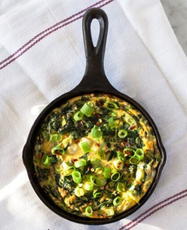 Simple spinach frittata 