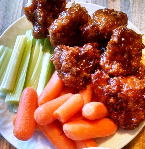 Cauliflower bq wing bites