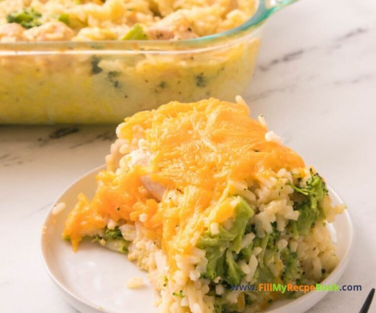 Creamy Chicken Broccoli Rice Casserole Fill