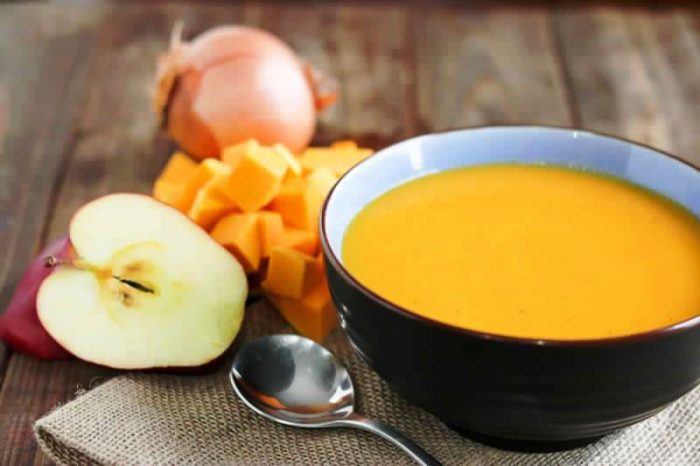 Butternut squash and apple soup