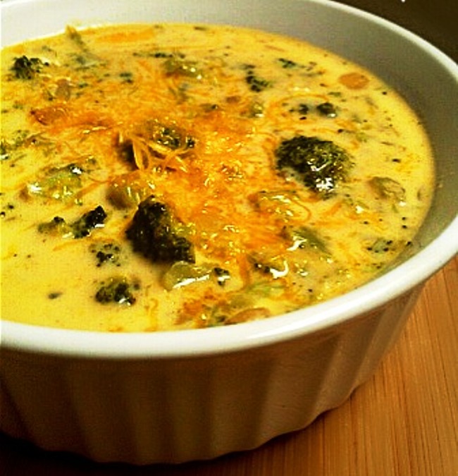 Broccoli cheese soup in the crock pot