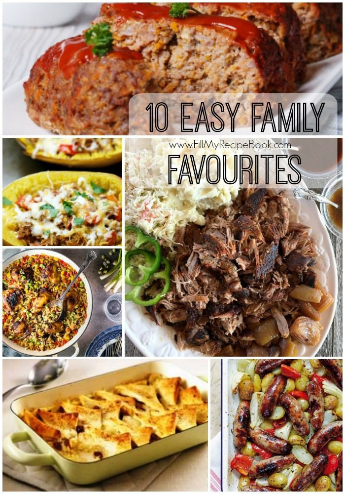 10 Easy Family Favourites Recipes - Fill My Recipe Book