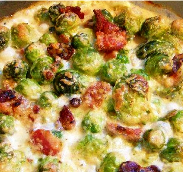 Bacon and brussels sprout