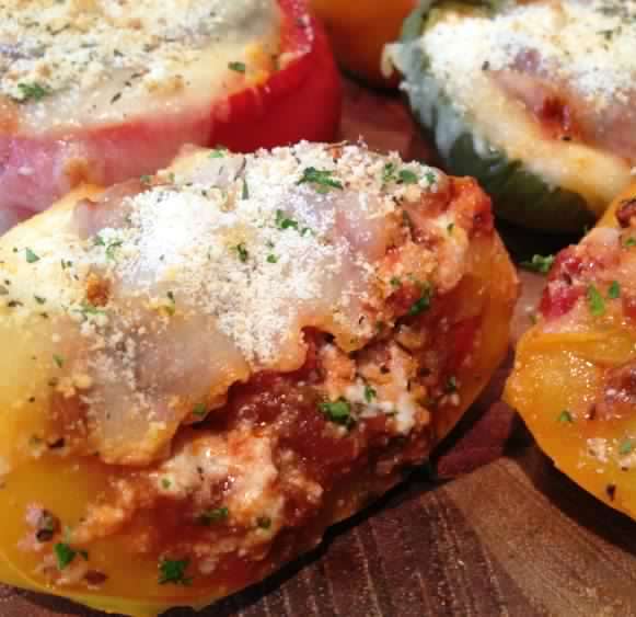 Lasagna stuffed peppers recipe
