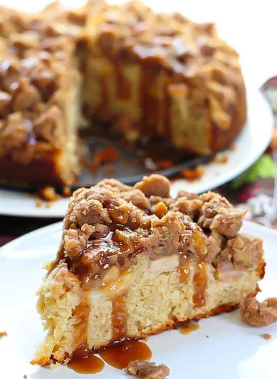 Apple caramel coffee cake