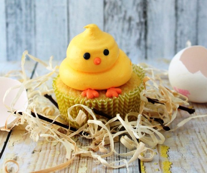 Easter chick cupcakes