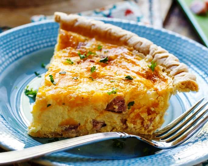 Easy ham and cheese quiche