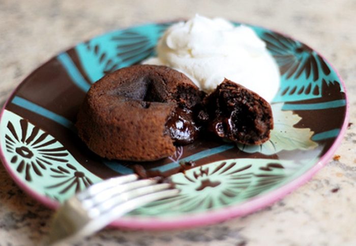 Molten chocolate cake tartlets