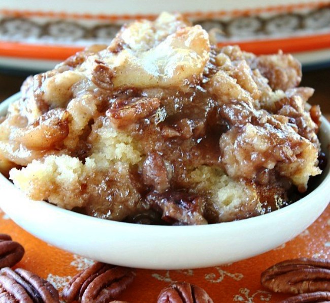 Pear pecan cobbler