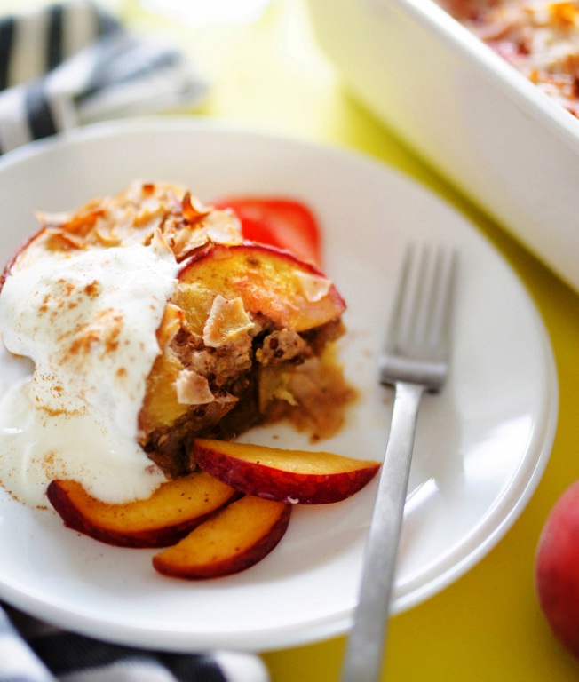 Summer fruit breakfast bake