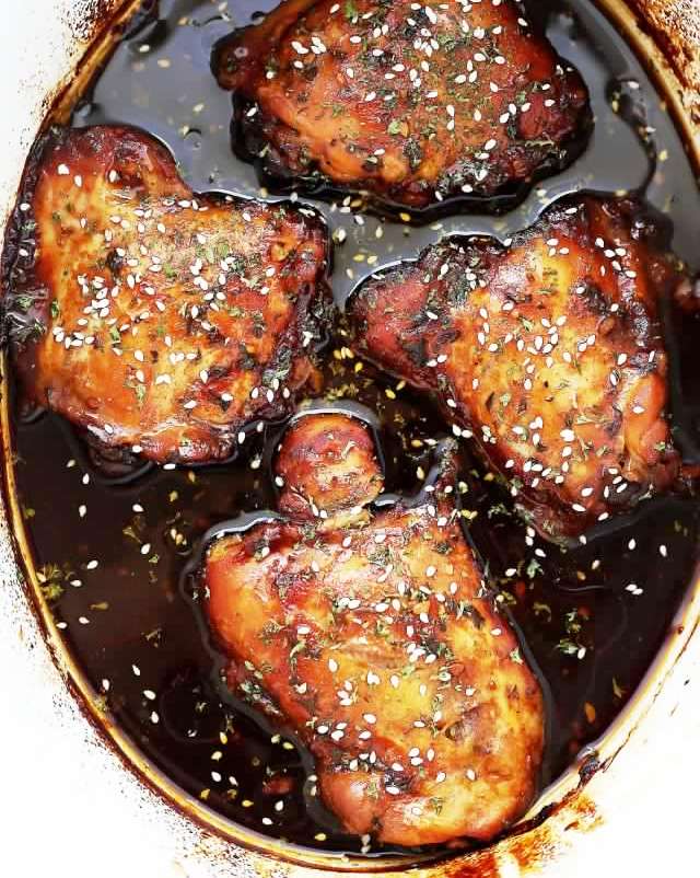 Crock pot honey garlic chicken