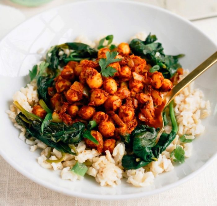  Vegan curried chickpea bowls