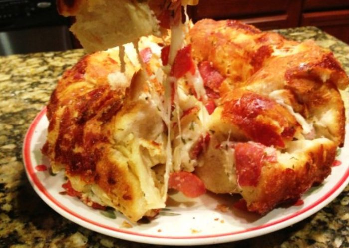 Easy pull apart pizza bread recipe