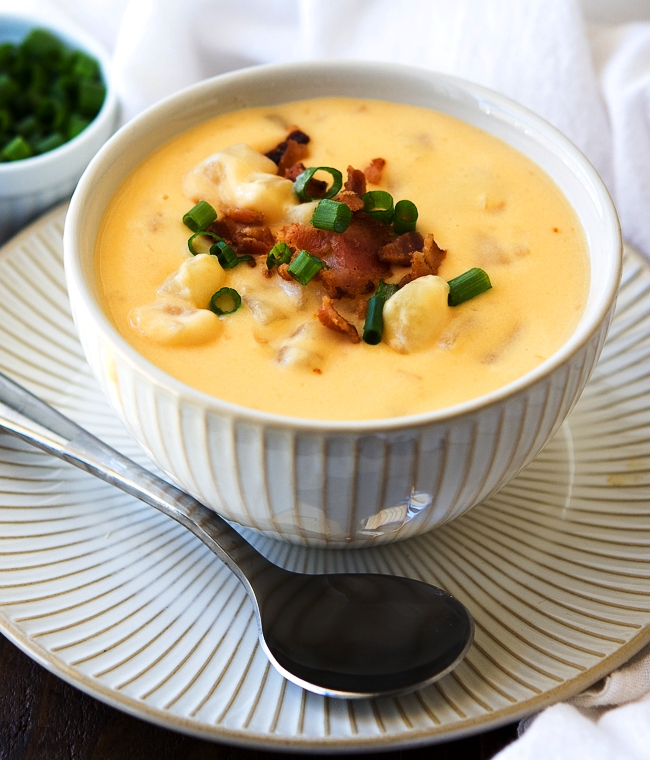 Creamy crock pot cheesy potato soup recipe