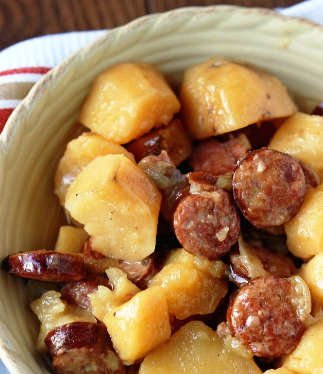 Crock pot sausage & potatoes