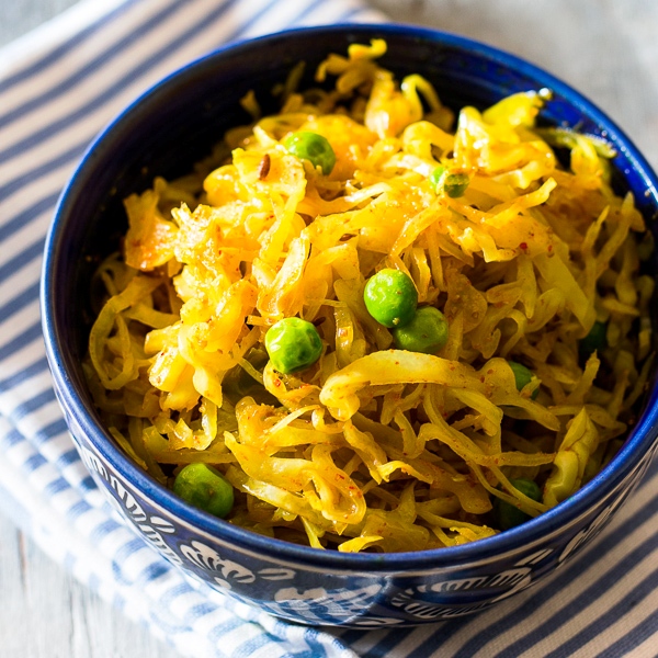 Indian fried cabbage